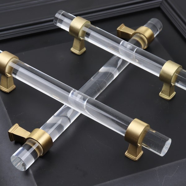 GlideRite Lucite Gold Bar Pulls