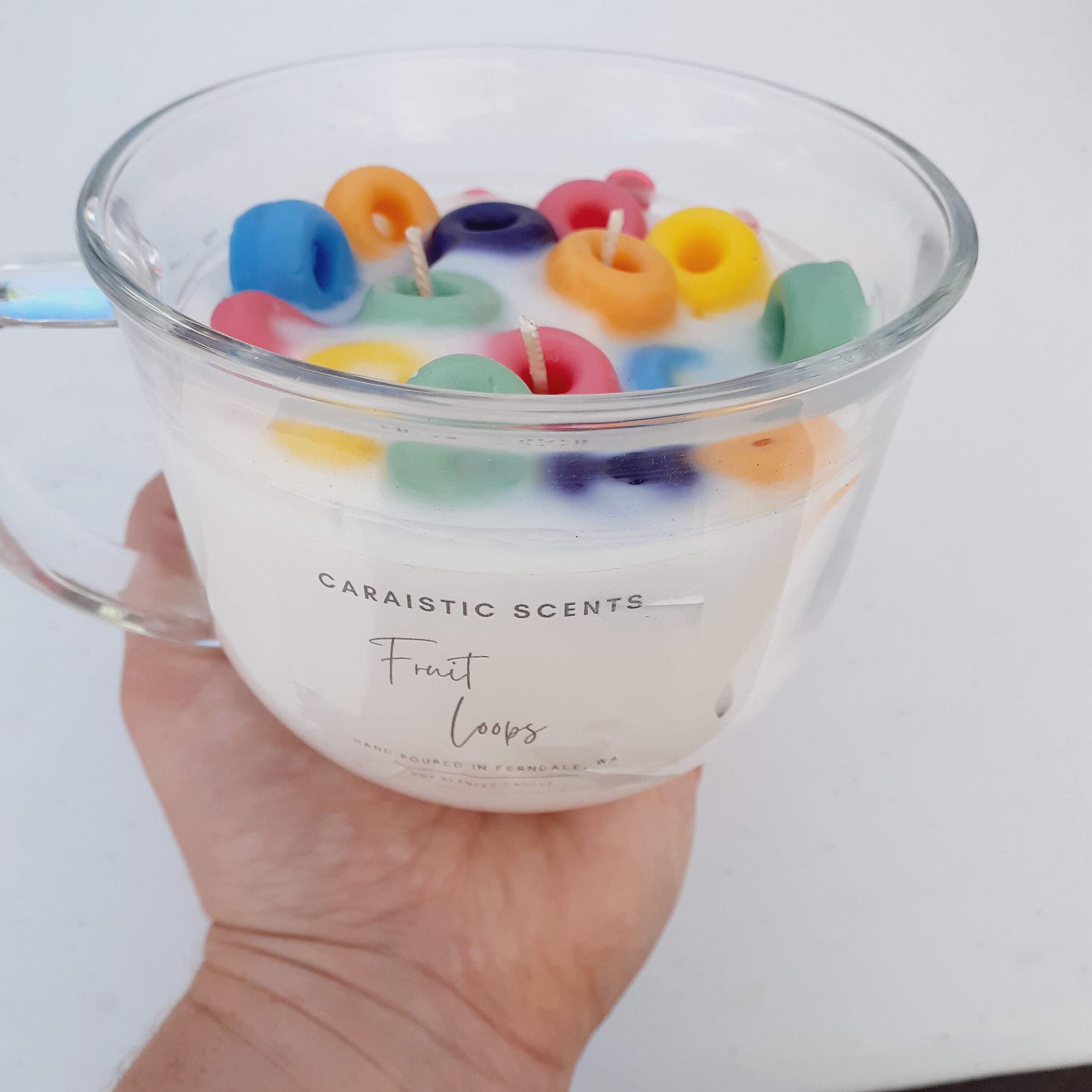 Cereal Bowl Candle/ Fruit Loop Cereal Candles/cereal Bowl/home Etsy