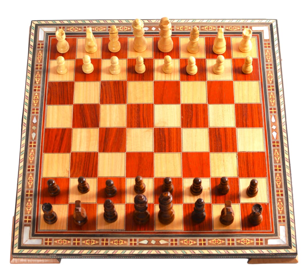 Jeu d'échecs de luxe de la mythologie grecque | Planche en bois