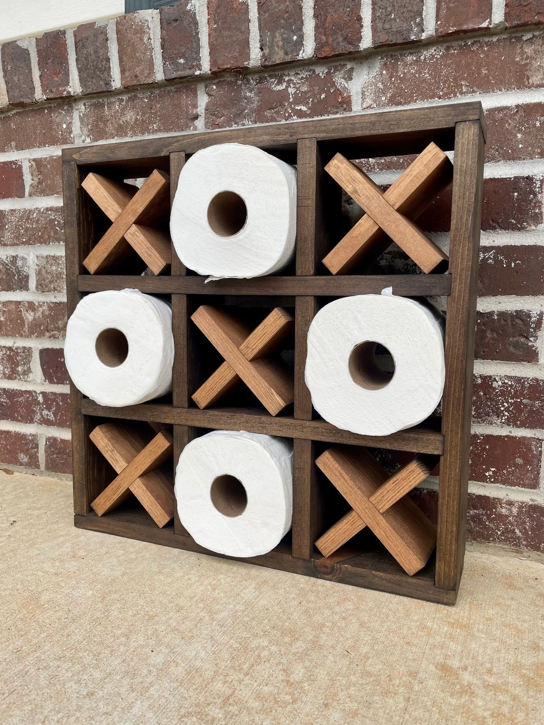 Tictactoe Toilet Paper Shelf enclosed Etsy