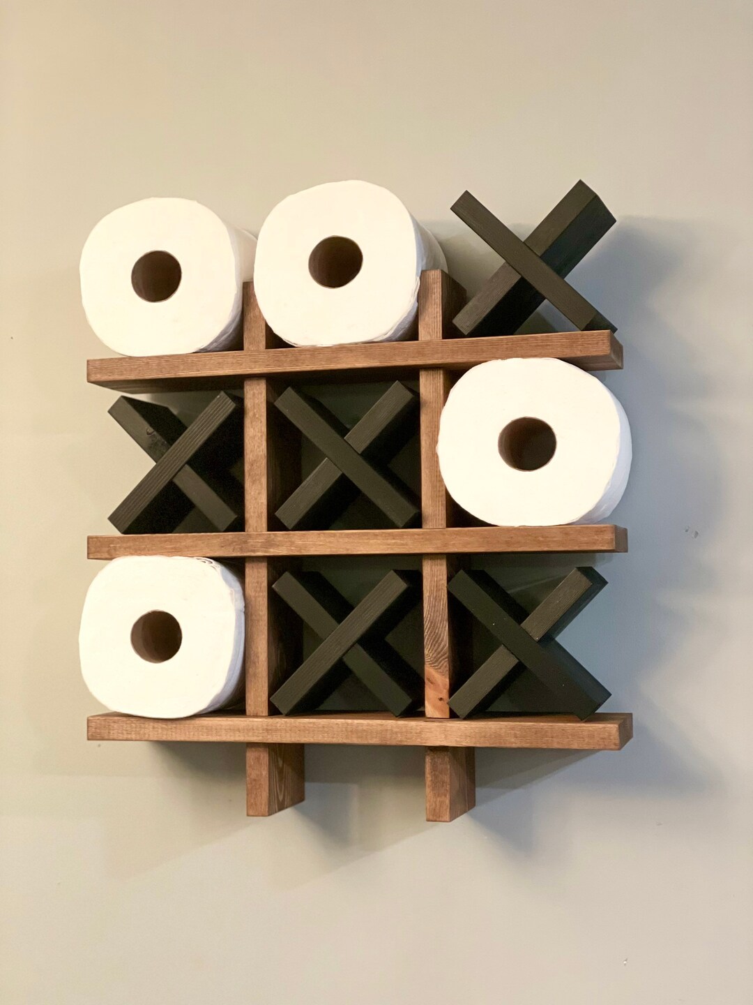 Tictactoe Toilet Paper Shelf Etsy