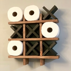 Tic-Tac-Toe Toilet Paper Shelf