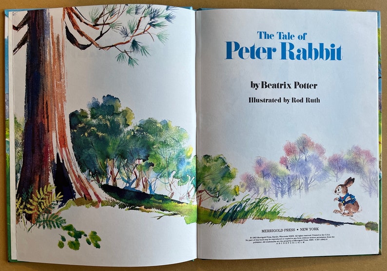 The Tale of Peter Rabbit by Beatrix Potter and Rod Ruth (1963) - Etsy