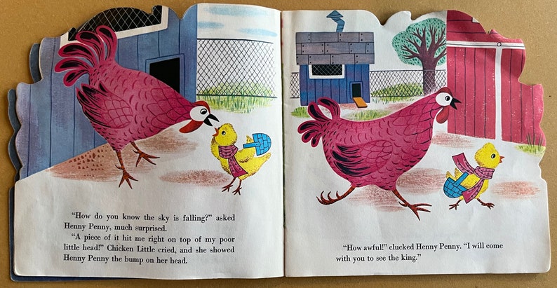 Chicken Little by Ruth Ruhman - A Golden Shape Book (1973) - Etsy
