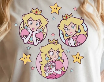 Princess Peach PNG SVG: Super Mario World Clipart (Digital Download)