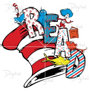 READ PNG, Dr Seuss Png Sublimation, Dr Seuss Day Png, Read across America, Teacher Png, Teacher Life Png, Digital Download