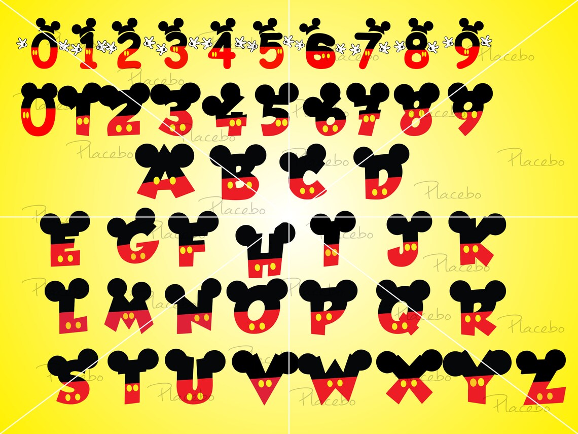 Mouse Alphabet SVG Font: Printable Letters (digital Download) - Etsy