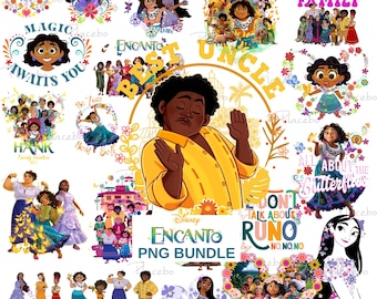Encanto Characters PNG Bundle: Cake Toppers, Birthday Shirts (Digital Download)