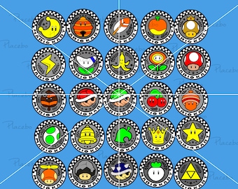 Super Mario Kart SVG: All Characters Family Game (PNG)