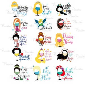 Princess Wine Glass SVG, Princess Wine Glass svg, Princesses svg, Princess Wine Glass cut file, File Silhouette, Printable file, Clipart