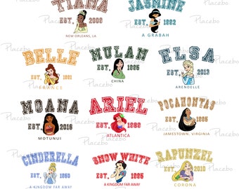 Princess Clipart Bundle: T-Shirt Design, Girl Trip (PNG)