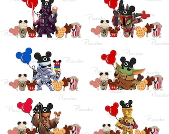 Disney Star Wars Character DTF Transfer,Custom Disney Family Trip Heat Transfer,Star Wars Group Dtf,Star Wars Characters Dtf,Star Wars Dtf