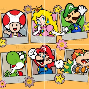 Super Mario Characters SVG PNG Clipart