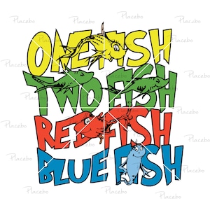 Red Fish Blue Fish Png, Read Across America PNG, Dr Seuss Coquette Bow PNG, Dr Seuss Shirt Design, Dr Seuss png, Teacher Appreciate Png