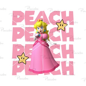 Princess Peach PNG: Super Mario World Clipart (Digital Download)