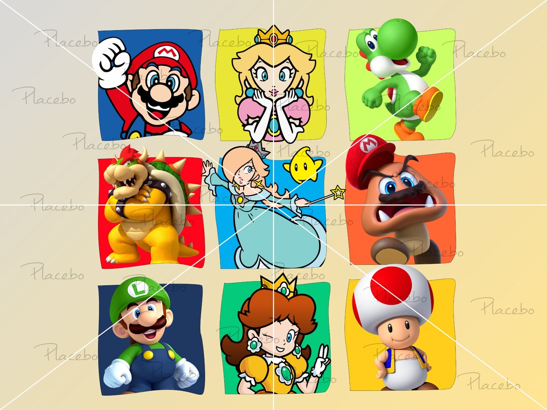 Super Mario Characters Pngsuper Mario Characters Png - Etsy