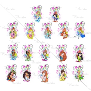 Princess PNG BUNDLE, Princess Snow white, Rapunzel,Disney Castle all princess, Digital Download, Princess Castlle, Princess bella, Elsa, Png