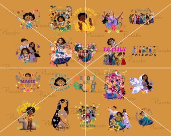 Encanto Characters PNG Bundle: Cake Toppers, Birthday Shirts (Digital Download)