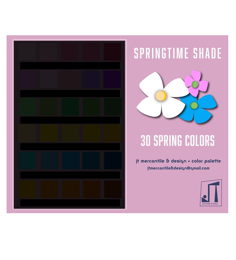 Springtime Color Palette: 30 PNG Swatches (digital Download) - Etsy