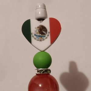 Custom Made Beaded Pens - Mexican Flag