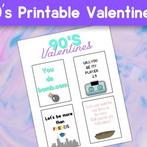 90s Nostalgia Valentine's Day Cards