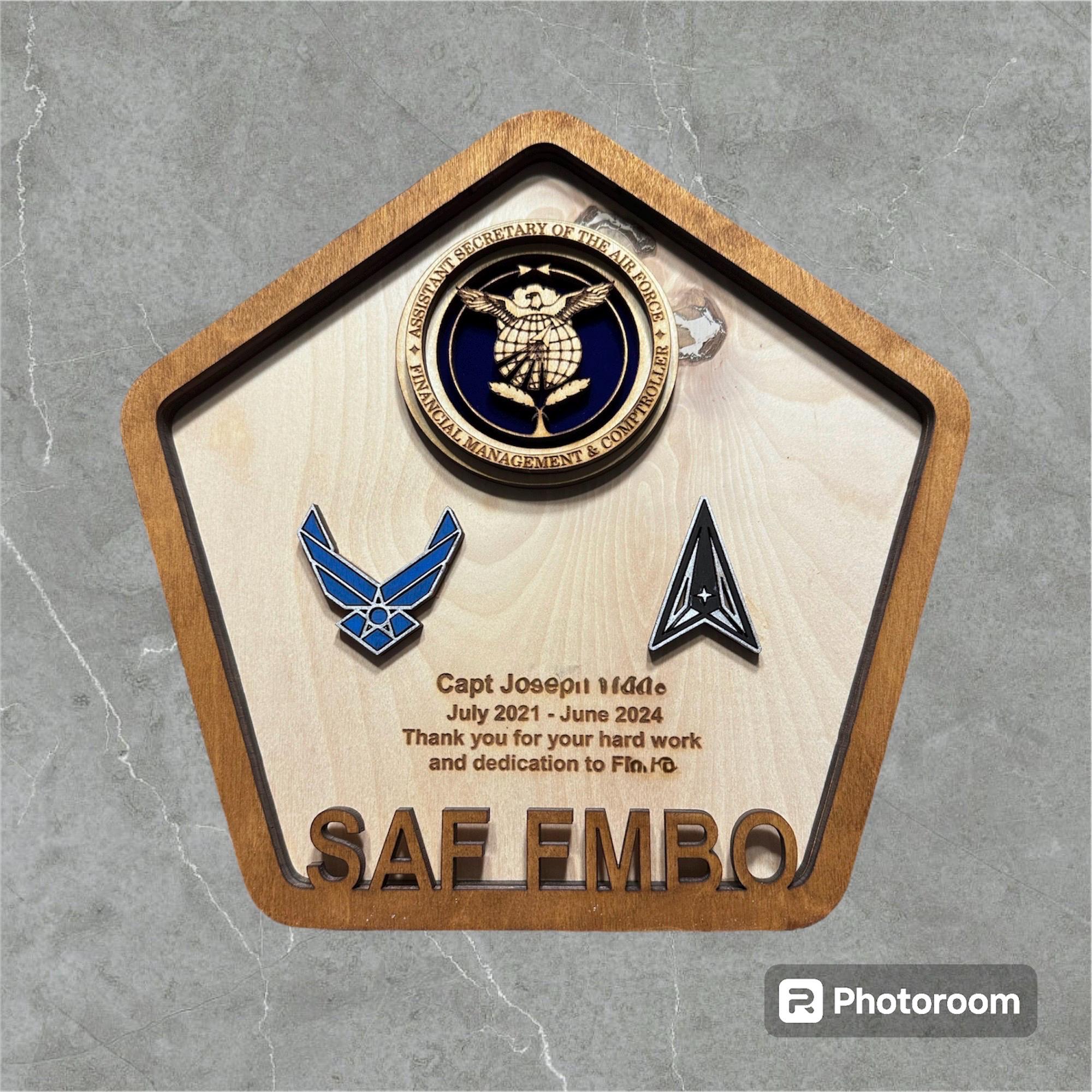 Custom Military Plaque | Pentagon 3D Wood Sign | Retirement, PCS, Award Gift | Personalized for Army Navy Air Force Marines Veterans