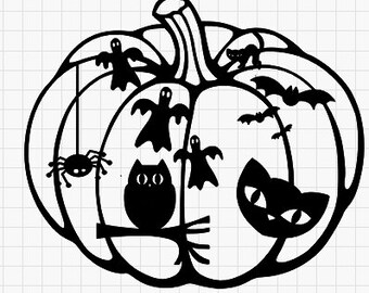 Halloween 5 multi layer pumpkin svg