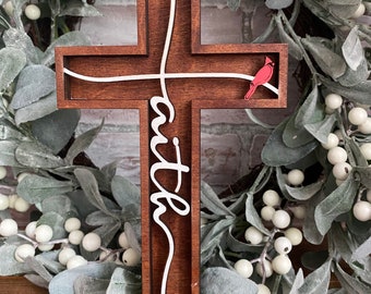 Wood cross, wood cross wall decor, wood cross for wall, wood cross for first communion, wood cross wall art, wall hanging