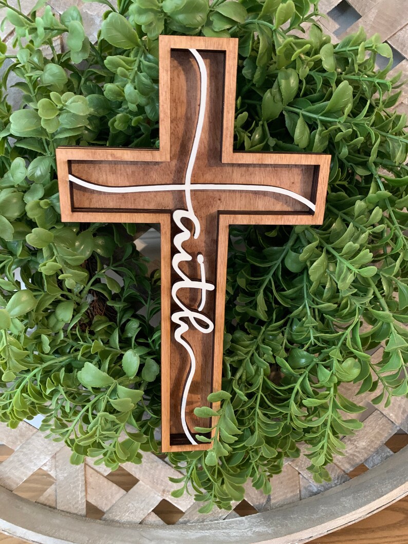 Wood Cross Wood Cross Wall Decor Wood Cross for Wall Wood Etsy