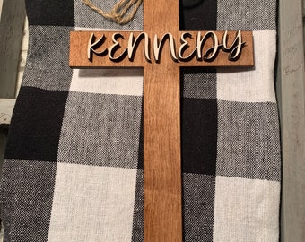 Personalized Cross ornament