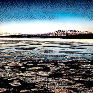Alaskan Art, Wall Art, Giclee, Canvas, Fine Art, Mountain Lifestyle, Alaska, Susitna, Anchorage, Sleeping Lady, Alaska, Mountains