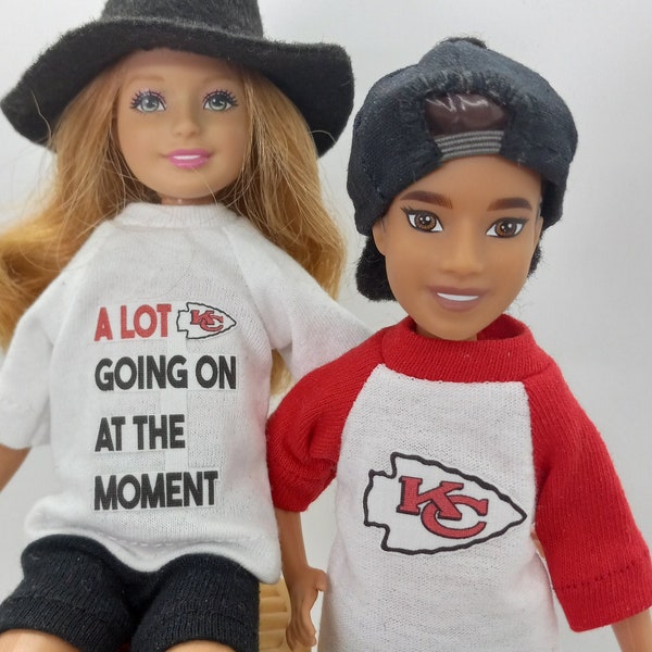 Handmade 9” Fashion girl/boy doll clothes:  sports jersey, jeans, shorts, mini football (all sold separate)