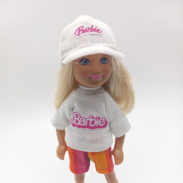 Handmade 5.5" fashion doll clothes: barbie/ken tshirts. Mod print pants, bermuda shorts and short shorts for girl/boy Chelsea/Kelly/Tommy