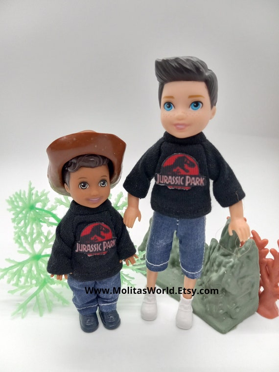 Handmade 5.5 and 4 Fashion Girl Boy Doll Clothes Jurassic Dinosaur T shirt Boy Doll T shirt Jean Shorts Little Brother Sister Etsy