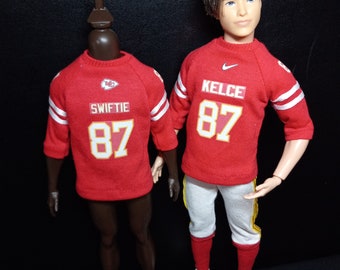 Handmade doll clothes: football uniform 1/6 scale for Ken doll swiftie