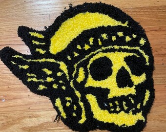 Skull Tufted Rug - Etsy