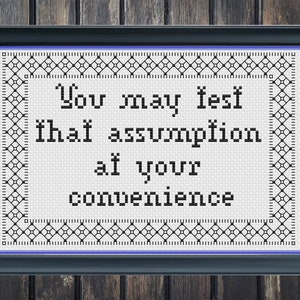 You May Test That Assumption Picard Cross Stitch Pattern (PDF)