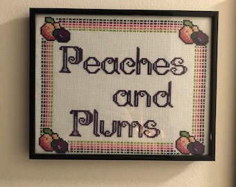 Peaches and Plums Quentin and Eliot Cross Stitch Patterns (PDF)