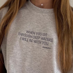Christian Embroidered Sweatshirt Jesus Sweatshirt Christian Apparel  Bible Verse Crewneck Jesus Hoodie Faith Sweatshirt