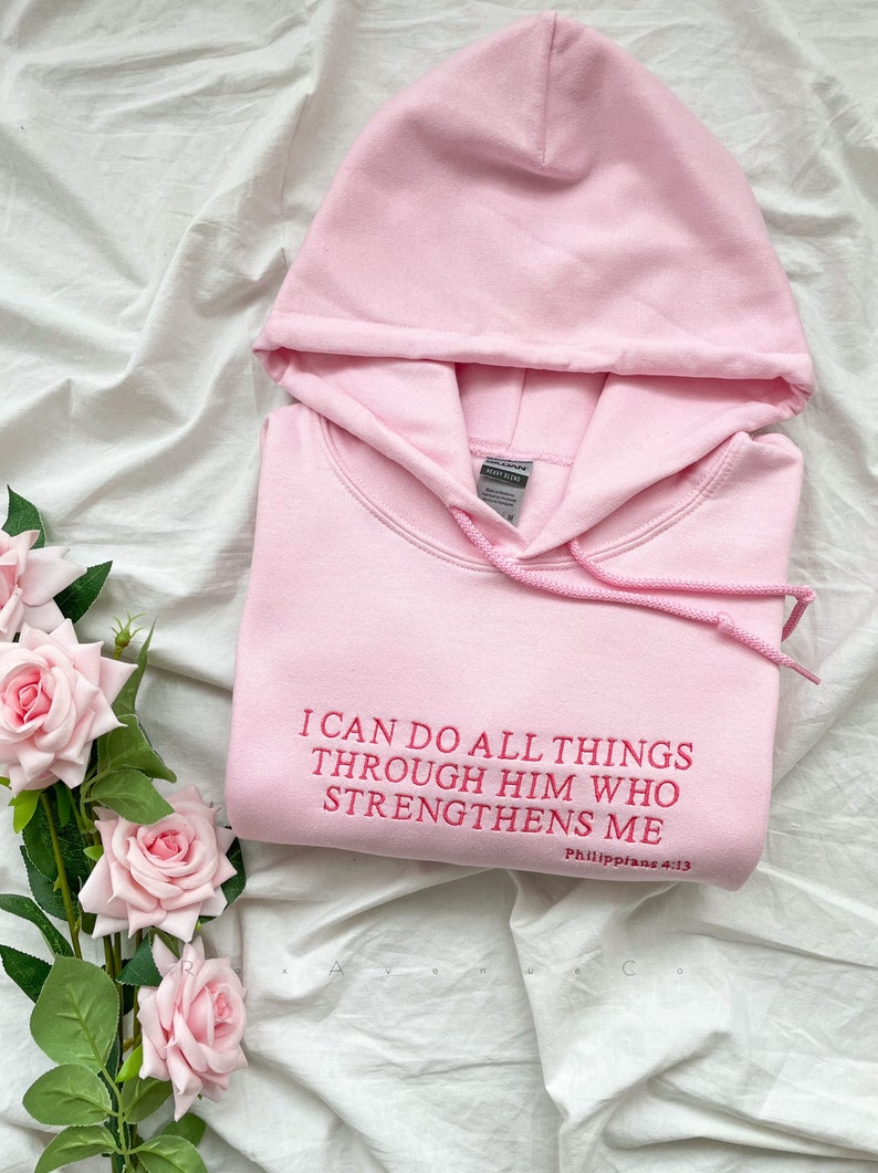 Jesus sweatshirt/ Christian sweatshirt/ Bible verse embroidered hoodie/ Christian apparel/ Faith apparel/ Valentines vibe
