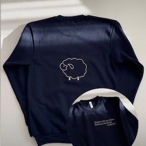 Christian Embroidered Sweatshirt Sheep Sweatshirt