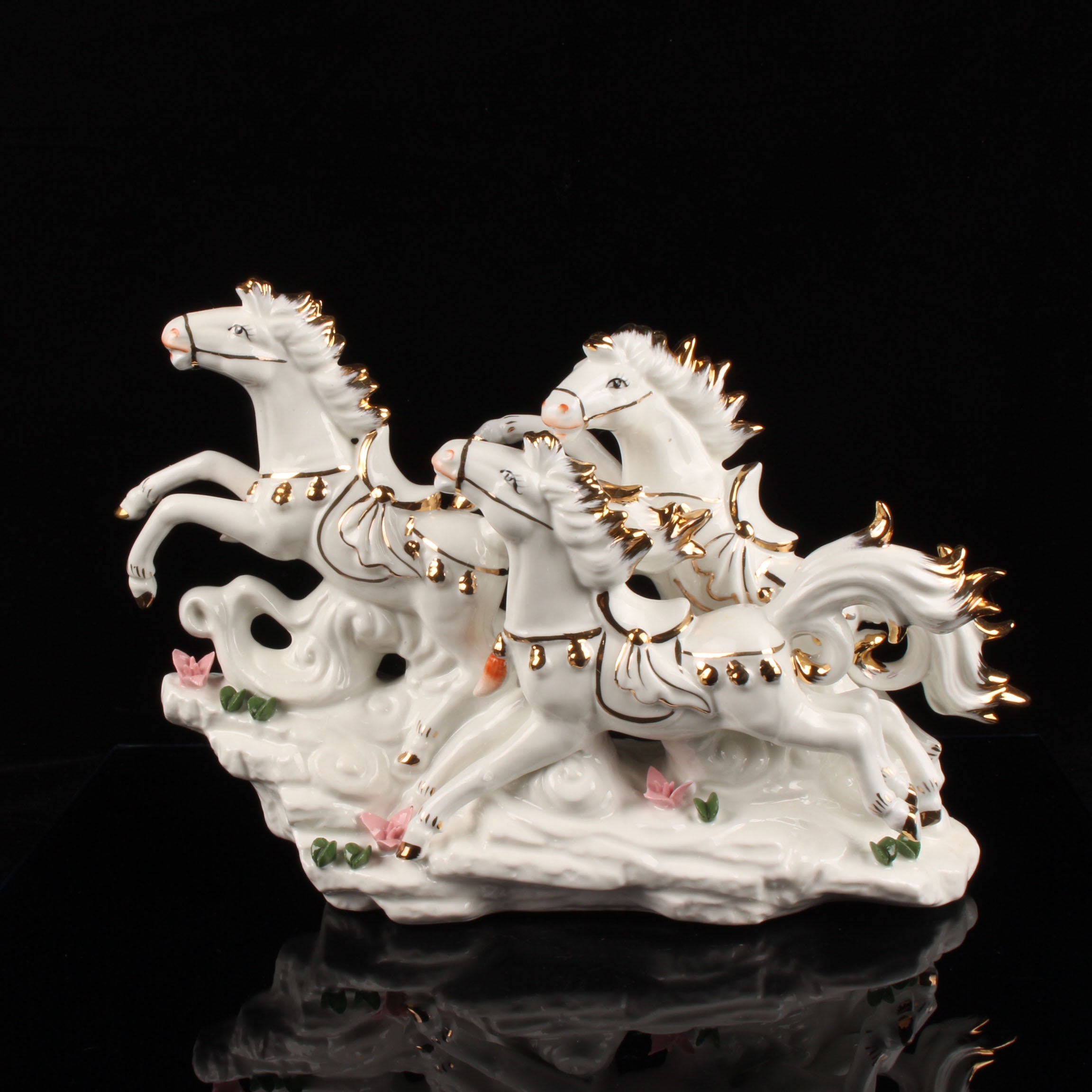 中国景徳鎮陶器彩色出世馬像 - Etsy 日本