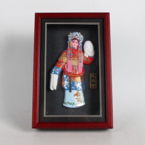 Hand-painted lacquerware Sun Shangxiang mask statue