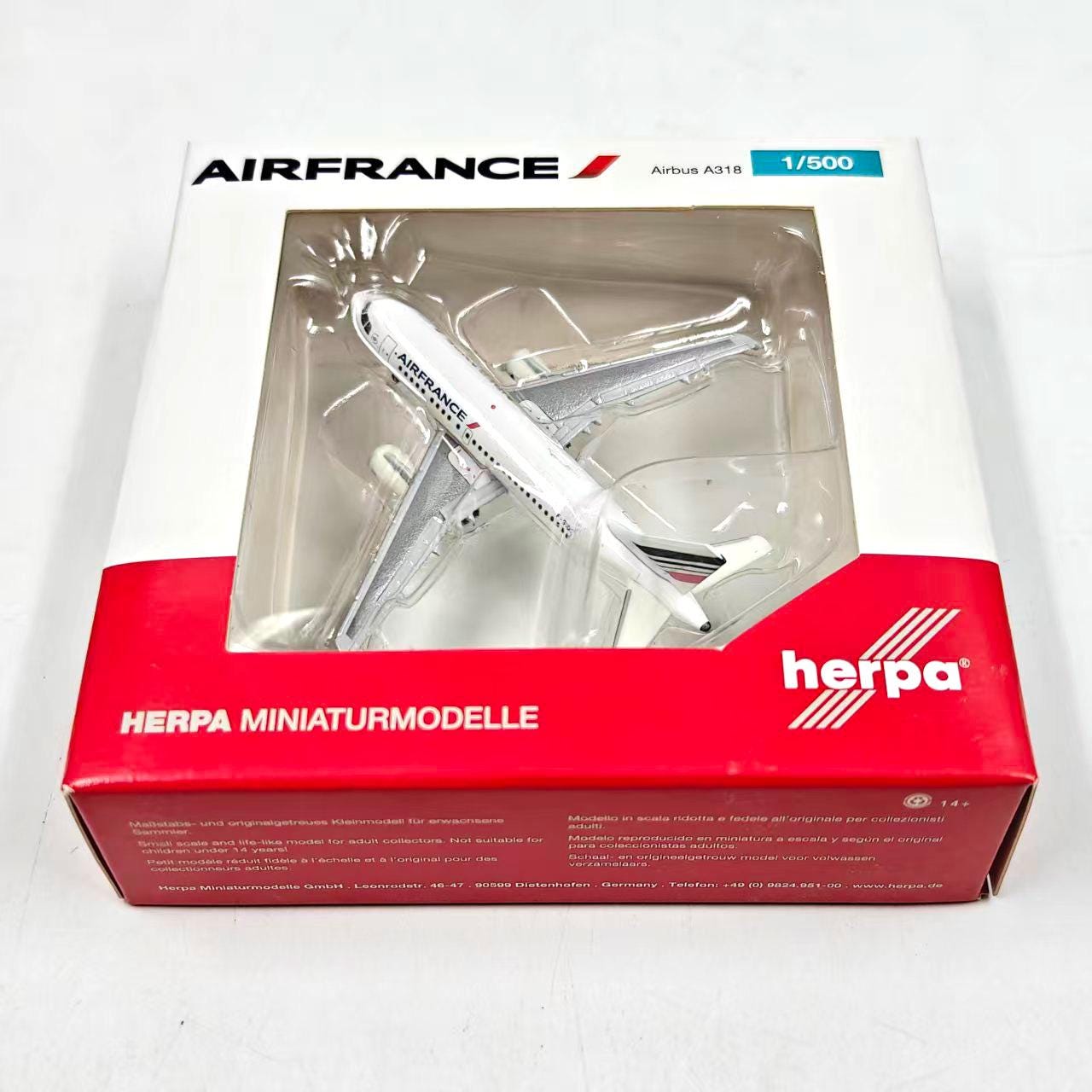 Herpa 1/500 Air France Airbus A318 Simulation Alloy Aircraft Model