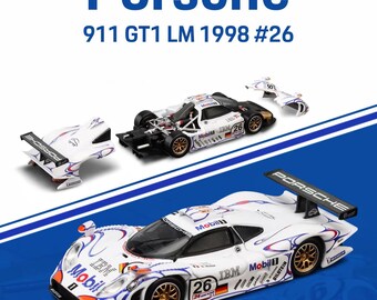 1:64 Scale 1998 Porsche 911 GT1 LM Race Car #26 Diecast Model - Etsy