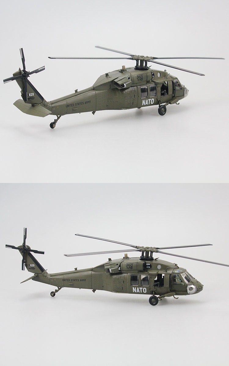 ハンドメイド 1:72 スケール UH-60 ブラックホーク ヘリコプター 合金