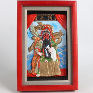 Hand-painted lacquer mask of Guan Yu statue