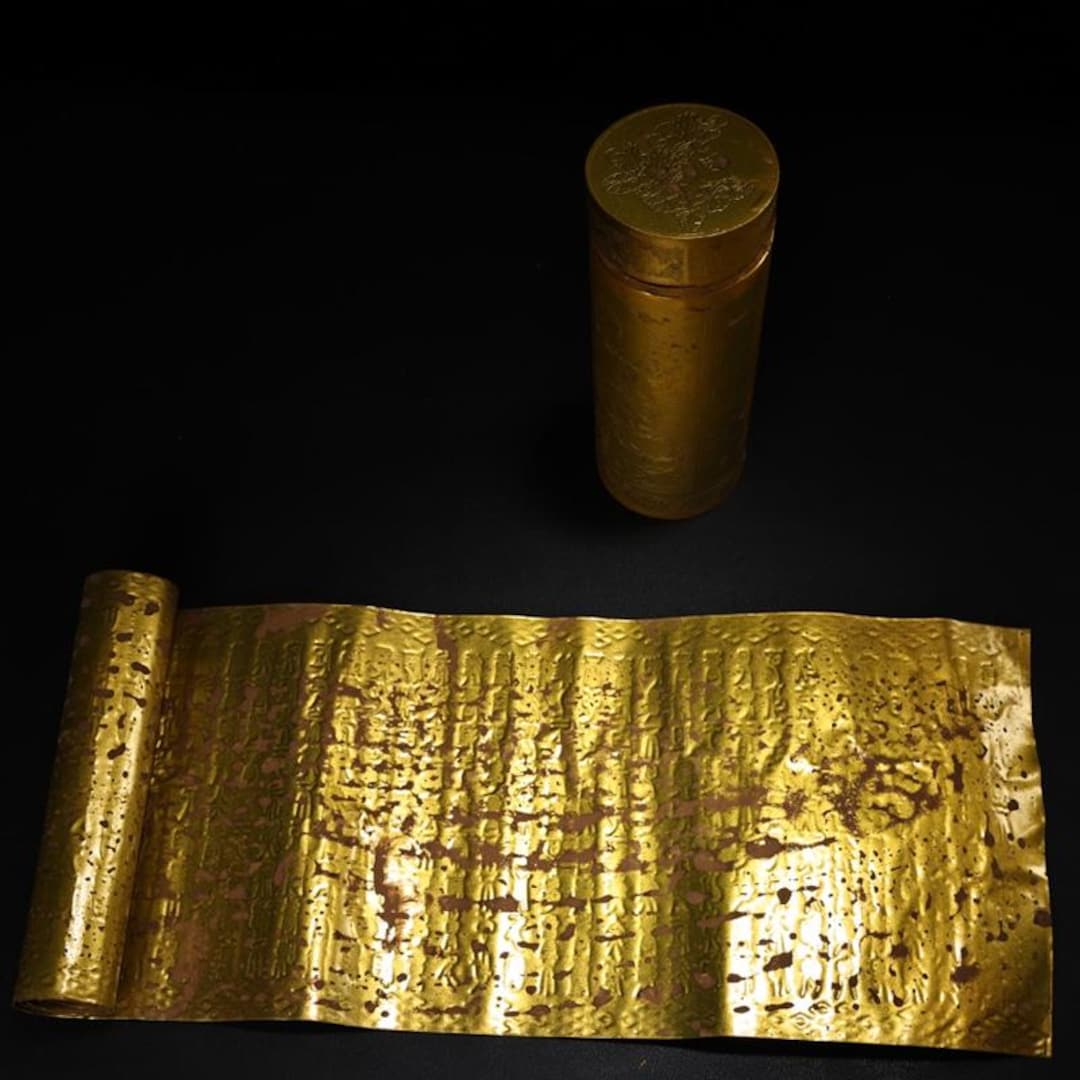 Collecting Pure Copper Scripture Scrolls Excavated From Ancient Temples ...