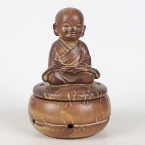 Folk collection hand-carved purple sand incense burner