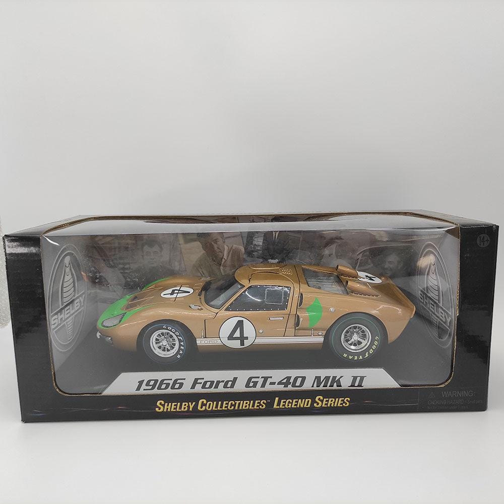 シェルビー 1/18 1966 フォード GT-40 No.4 合金製ミニカー ゴールド